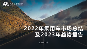 2022年乘用车市场总结及2023年趋势报告